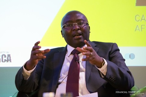 Dr Bawumia making his point at the FT summit