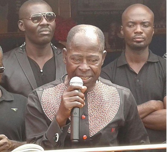 Amakye Dede at funeral of late manager