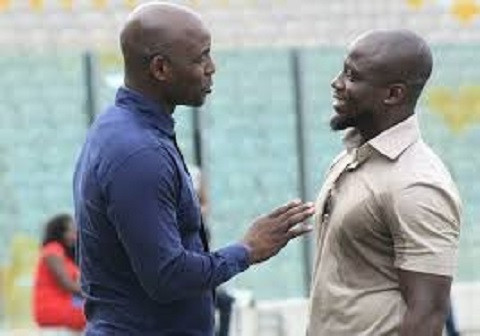 Tony (L) with former Black Stars captain, Stephen Appiah