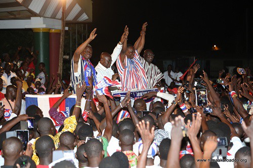 Nana Akufo-Addo introducing the NPP's parliamentary candidate for Bolgatanga Central, Rex Asanga