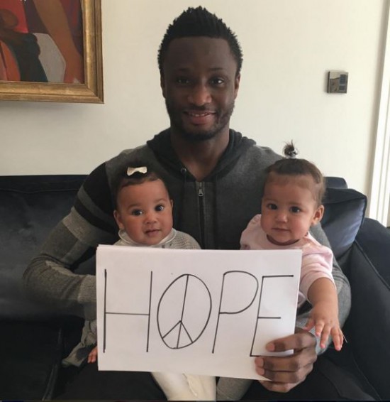 Mikel Obi and his twins