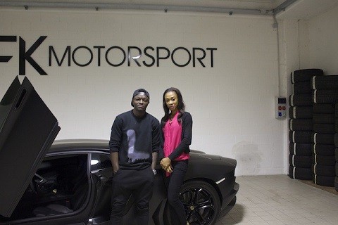 Sulley with sports journalist Juliet Bawuah