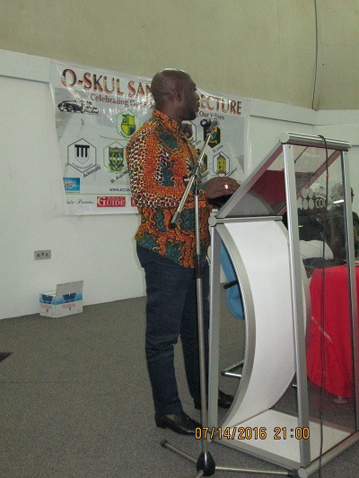 CEO of Ark Media Stephen Ato Eshun delivering his speech