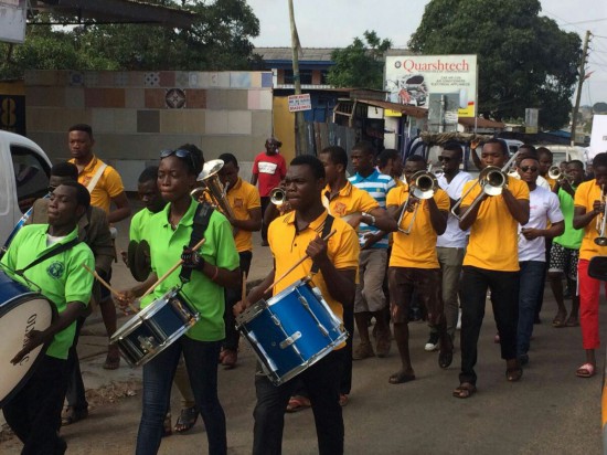 Kaneshie Deanery youth taking part in a float during the launch