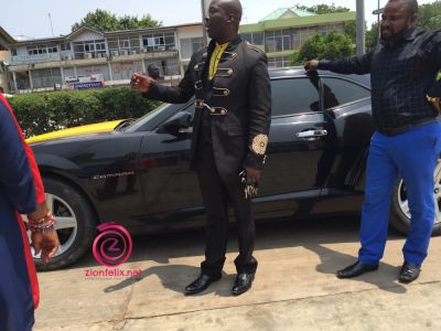 Prophet Kumchacha shows off his Chevrolet Camaro