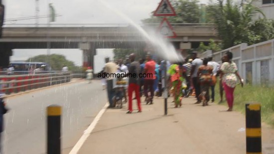 Police disperse wild Obinim followers with water canons