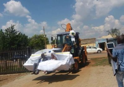 Photos: Couple drop limo for a tractor on wedding day