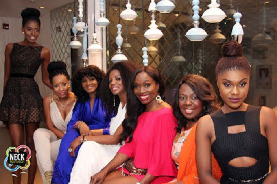 Becca and others celebrate with Omotola