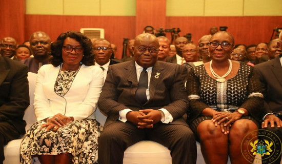 President Akufo-Addo with the current and former attornies