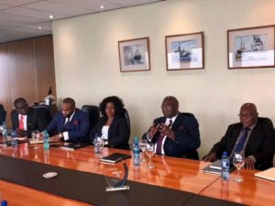 Joe Ghartey, Ghana’s Minister for Railway Development, making a point during the meeting in Cape Town.