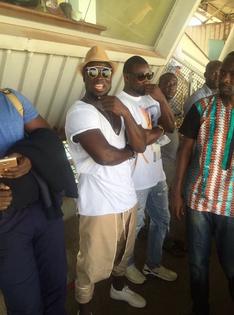 Ex-skipper of the Black Stars Stephen Appiah who is also a former player of Hearts was at the stadium to watch the game