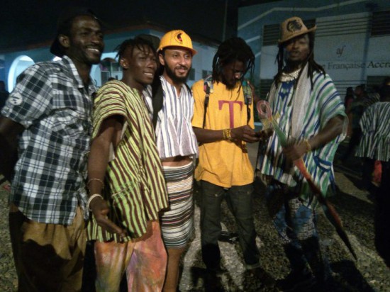 Wanlov poses with fans