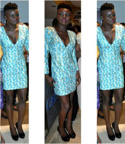 Wiyaala shows off cleavage at movie premiere