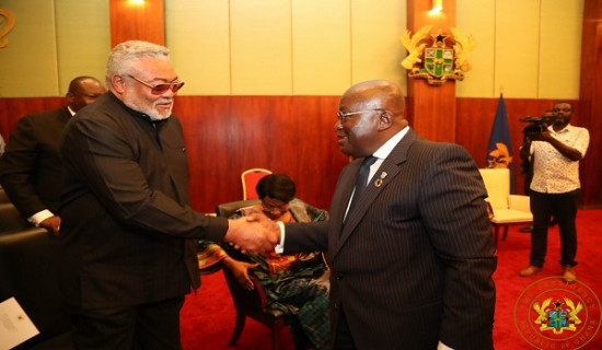 President Akufo-Addo also acknowledged the role played by former president, Rawlings