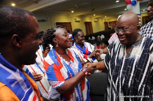 Akufo-Addo shakes party executives in the region