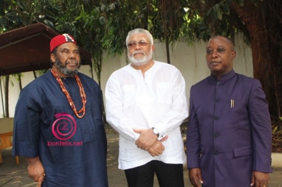 Pete Edochie, Ex president Rawlings and boss of Miracle Wave International.