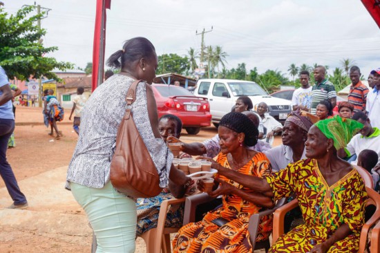 Scenes fron Bibi Bright's health screening in C/R