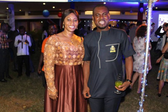 Hon Adwoa Safo with Abeiku Santana at the Queen's birthday party