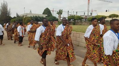 Team Ghana displays colorful Kente at All African Games