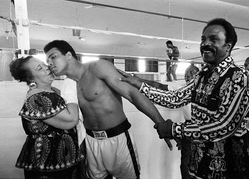 Muhammad Ali and his parents.