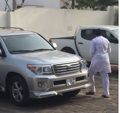 John Dumelo spotted driving Land Cruiser