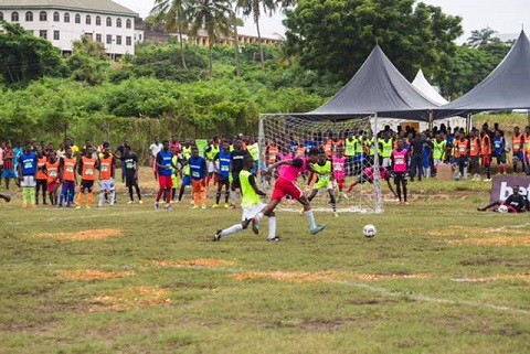 A football match for the footballers to appease the scouts