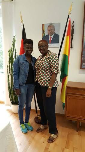 Wiyaala meets Ghana’s Ambassador to Germany in Berlin