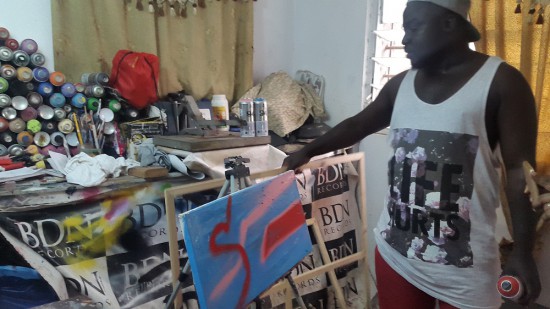 Mahamed in his studio.