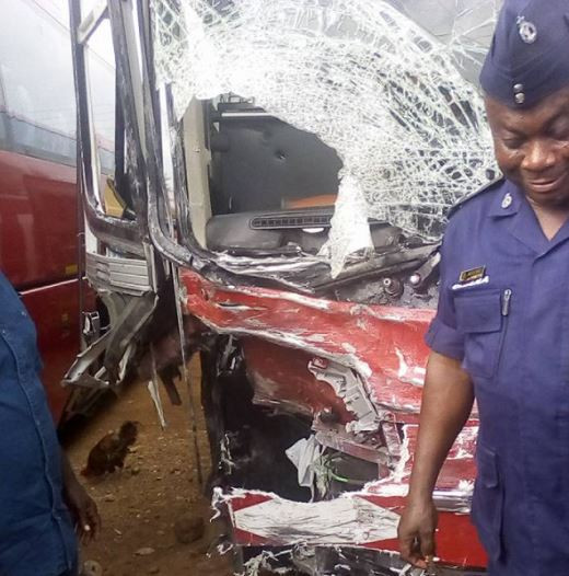 The part of the VIP bus that Ebony's vehicle rammed into