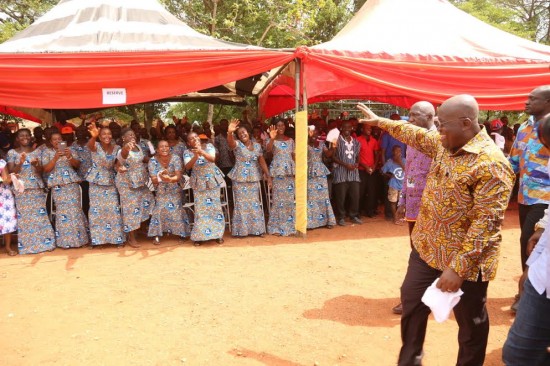 President Akufo-Addo at the Dormaa Presby Park