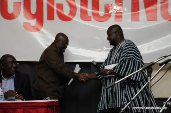 Afoko welcomes Akufo-Addo to the podium