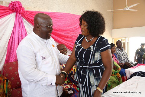 Akufo-Addo with Volta Regional Minister, Hon Helen Ntoso