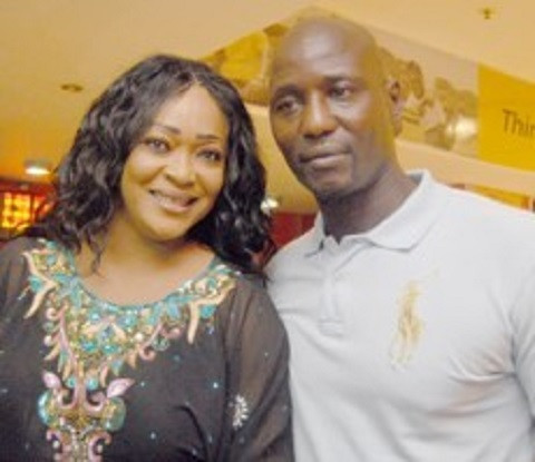 Tony Baffoe in a pose with wife, Kalsoume Sinare