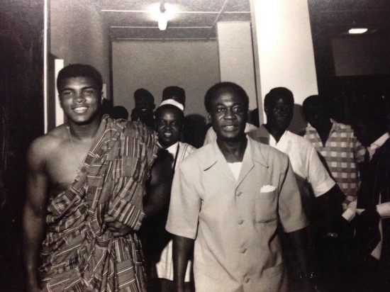 Muhammad Ali with Ghana's first president, Dr. Kwame Nkrumah