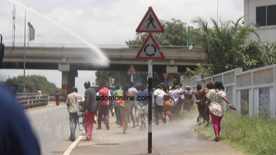 Police disperse wild Obinim followers with water canons