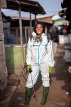 Sandra Ankobiah fumigates Mallam Atta Market ahead of Christmas