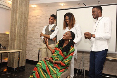 Denrele Edun and others at the 'eXploring' launch hangout in Lagos