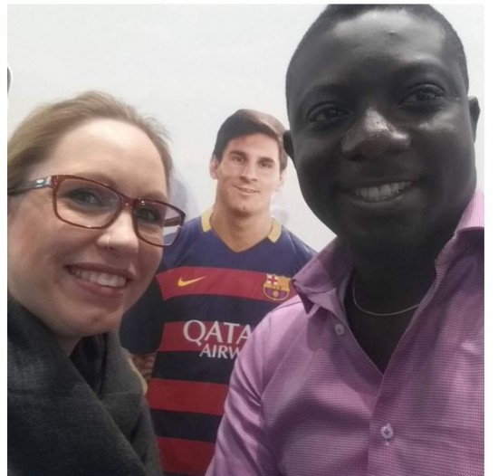 Bill Asamoah with Lionel Messi?