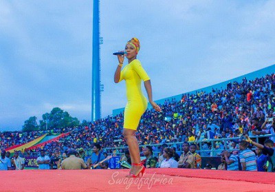 Becca entertains President Mahama, others at new Cape Coast stadium