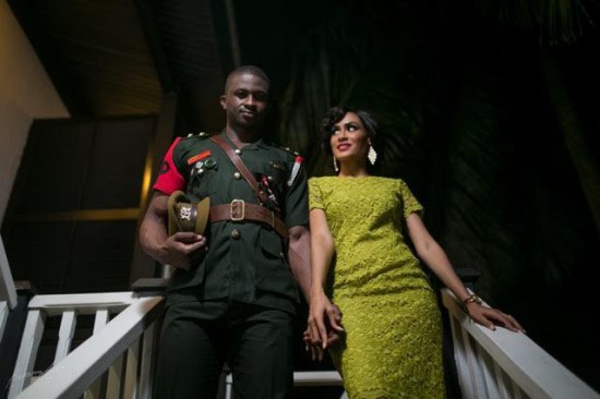 Actress Sonia Ibrahim and her soldier boyfriend