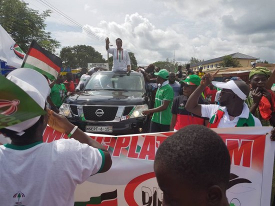 Shirley Naana Osei-Ampem acknowledging cheers from her supporters