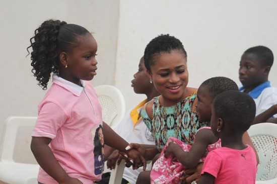 Christabel Ekeh donates to Teshie Orphanage