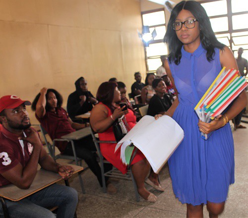 Yvonne Nelson acts as a lecturer.