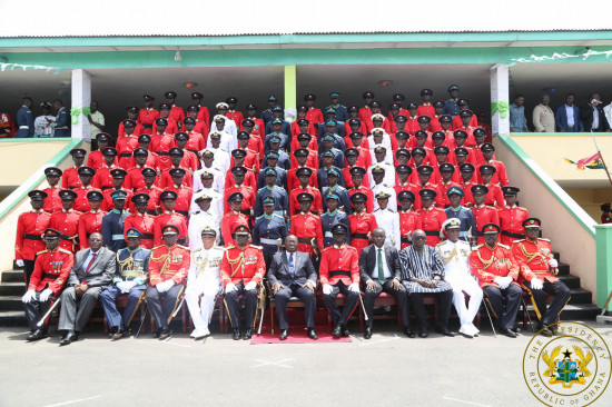 President Akufo-Addo with the graduating class