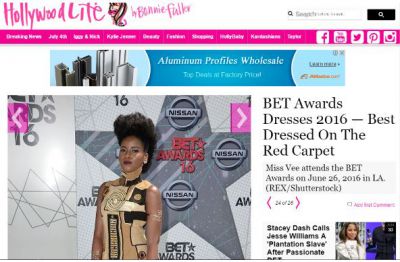 Mzvee makes it to Hollywood's 2016 BET Red Carpet best dressed