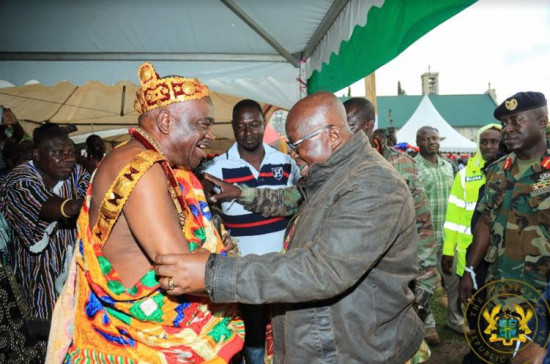 President Akufo-Addo with the Paramount Chief of Hohoe