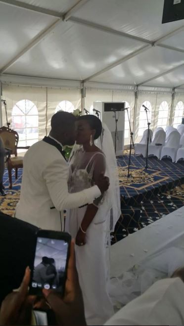 Adwoa Saah shares a passionate kiss with husband