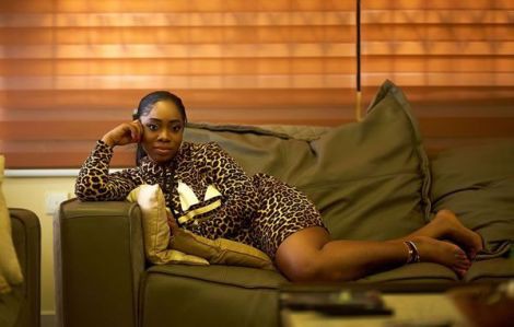 Moesha Boduong covers up on her birthday.