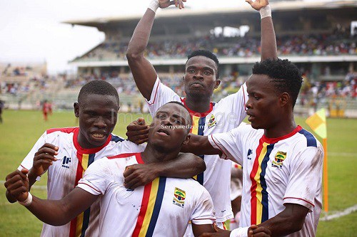 Team Hearts celebrate th equalizer