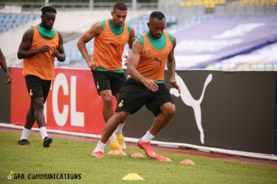 Fantastic photos from Black Stars final training session